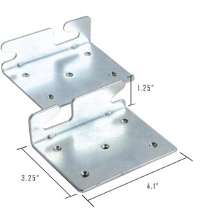 Bed Claw Angled Retro-Hook Plates, Set of 2 with Hardware