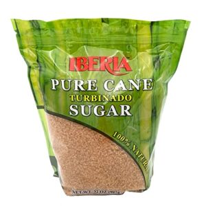iberia 100% natural pure cane turbinado raw sugar, 32 oz