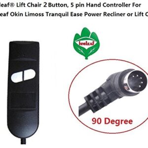 UP/Down 2B 5PIN Remote Hand Controller for OKIN, LIMOSS, Pride,Golden, Med-Lift Chair or Power Recliner 90°