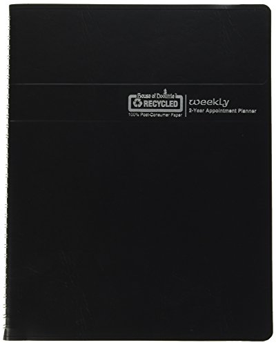 HOUSE OF DOOLITTLE Recycled Two-Year Professional Weekly Planner, 8 1/2 x 11, Black, 2018-2019 (272002)