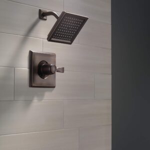 Delta Faucet Dryden 14 Series Single-Function Shower Trim Kit with Single-Spray Touch-Clean Shower Head, Venetian Bronze, 2.0 GPM Water Flow, T14251-RB-WE (Valve Not Included)