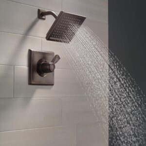 Delta Faucet Dryden 14 Series Single-Function Shower Trim Kit with Single-Spray Touch-Clean Shower Head, Venetian Bronze, 2.0 GPM Water Flow, T14251-RB-WE (Valve Not Included)