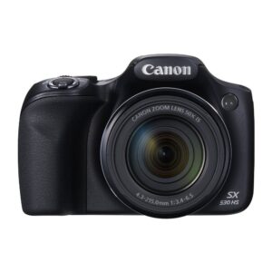 Canon SX530-CR 16.0 MP PowerShot CMOS Digital Camera with 50x Optical Image Stabilized Zoom (24-1200mm) and 3-Inch LCD HD 1080p Video, Renewed - Black