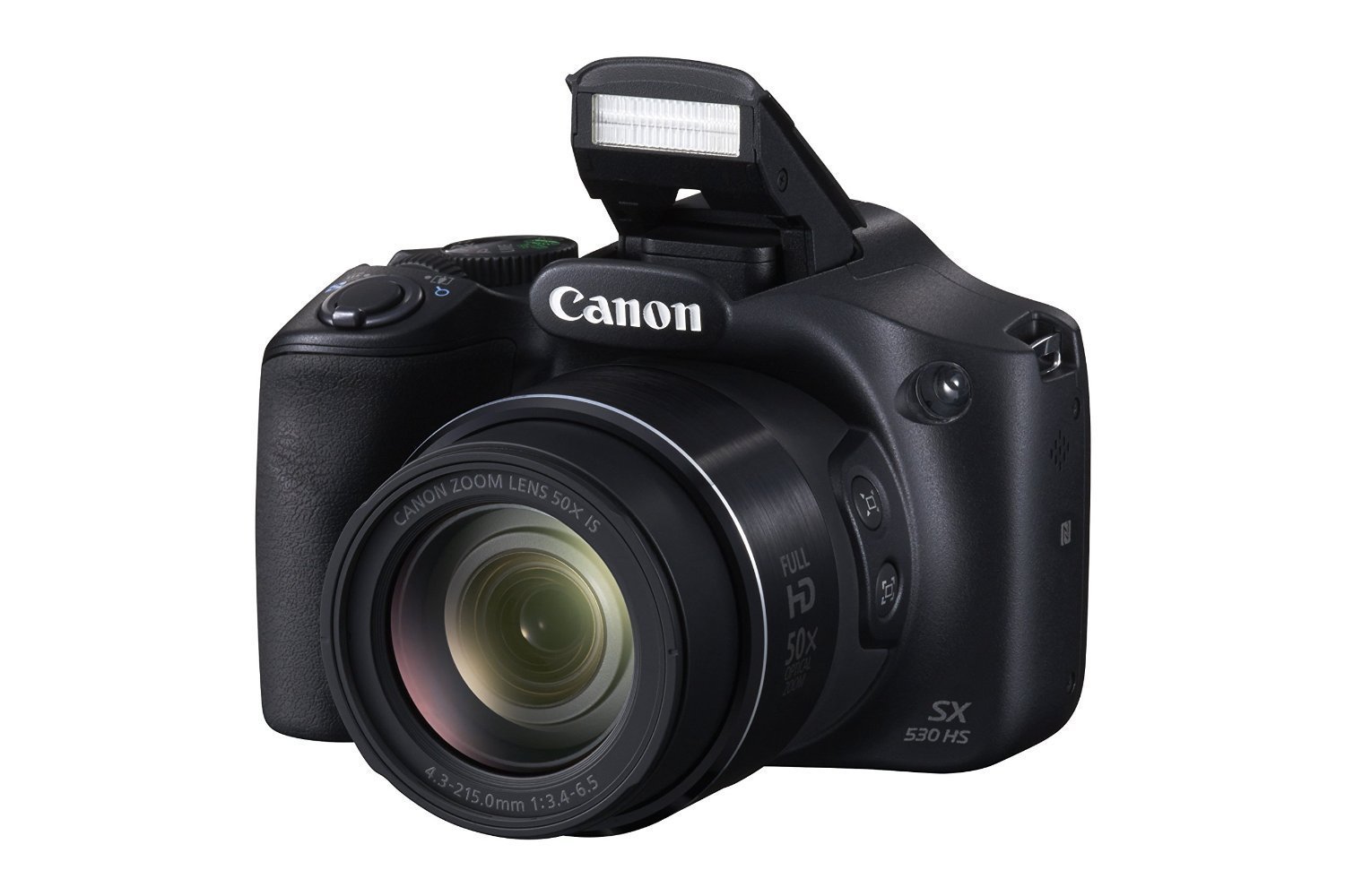 Canon SX530-CR 16.0 MP PowerShot CMOS Digital Camera with 50x Optical Image Stabilized Zoom (24-1200mm) and 3-Inch LCD HD 1080p Video, Renewed - Black