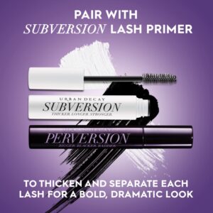 Urban Decay Perversion Volumizing Mascara, Black Lengthening Mascara, Buildable Lash Volume & Length, Longwear, Non-waterproof, Clump-free Lash Lift, Cruelty-free, Paraben-free, 0.4 fl oz