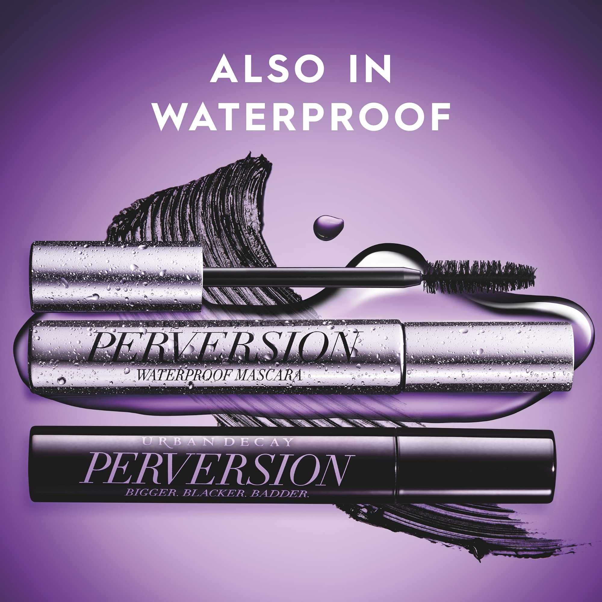 Urban Decay Perversion Volumizing Mascara, Black Lengthening Mascara, Buildable Lash Volume & Length, Longwear, Non-waterproof, Clump-free Lash Lift, Cruelty-free, Paraben-free, 0.4 fl oz