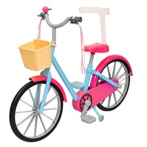 the new york doll collection 18" doll scooter & helmet set - 18in dolls accessories doll bike accessories play set and doll helmet (doll bike)