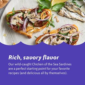 Chicken of the Sea Sardines in Water, Wild Caught, 3.75 oz. Can (Pack of 18)