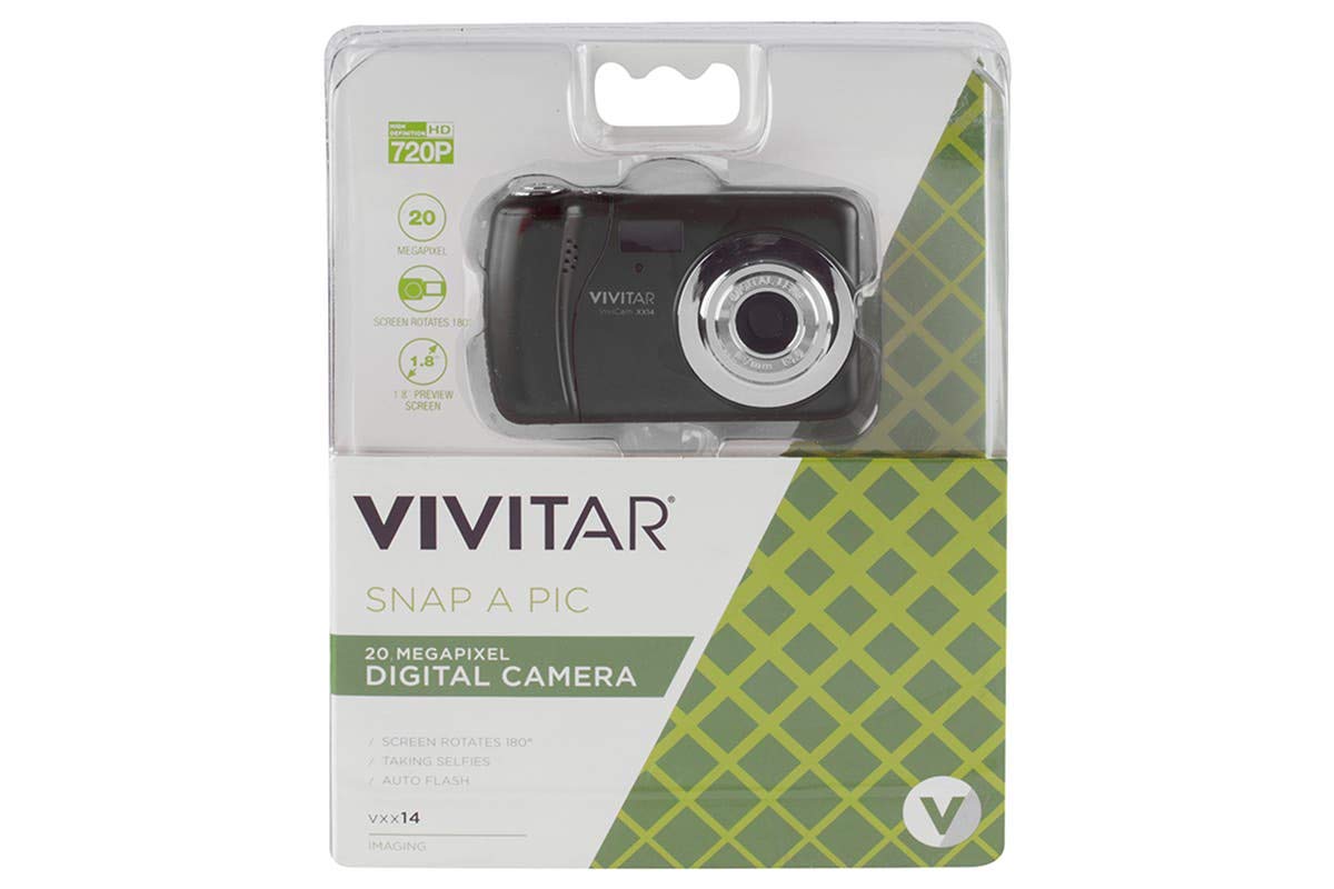 Vivitar VX018 Selfie Cam Digital Camera, Black