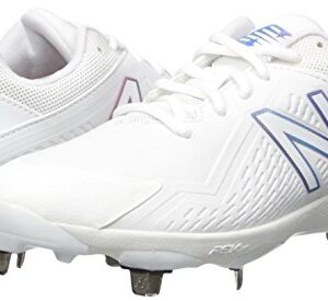 New Balance Women's Fuse V1 Metal Softball Shoe, White, 8 B US