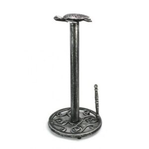 Hampton Nautical Antique Silver Cast Iron Paper Towel Holder 13"-Sea Turtle Beach Decor