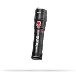 nebo slyde+ 300 lumen led flashlight & red cob work light, 4x zoom & strong magnetic base, edc flashlight, camping light, led emergency light