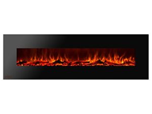 ignis royal 72 inch wall mount electric fireplace with logs c sa us certified (could be recessed with no heat)