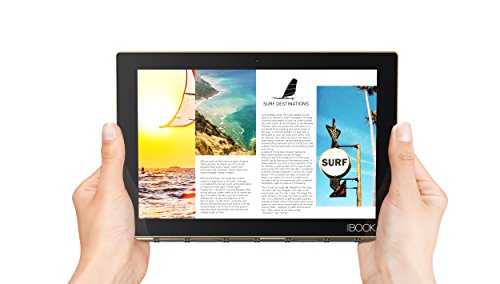 Lenovo Yoga Book - FHD 10.1" Android Tablet - 2 in 1 Tablet (Intel Atom x5-Z8550 Processor, 4GB RAM, 64GB SSD), Champagne Gold, ZA0V0091US