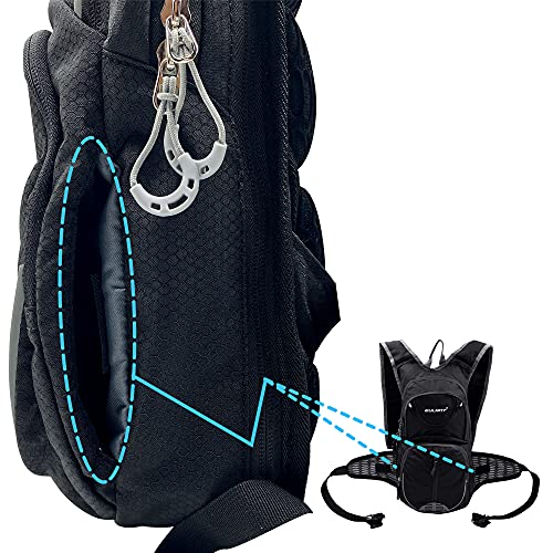 ONTYZZ Bicycle Backpack 12L Unisex Nylon Waterproof Bicycle Shoulder Rucksack Travel Backpack Sport Rucksack Day Rucksack Trekking Rucksack Hydration Backpack Outdoor Black