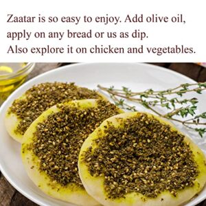 The Spice Way - Real Zaatar with Hyssop spice blend | 4 oz | (No Thyme that is used as an hyssop substitute). With sumac. No Additives, No Perservatives, (Za'atar/zatar/zahtar/zahatar/za atar)