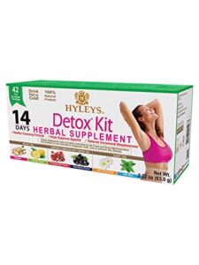 hyleys detox tea 14 days kit - 42 tea bags - herbal supplement - mother's mother's day gift day gift