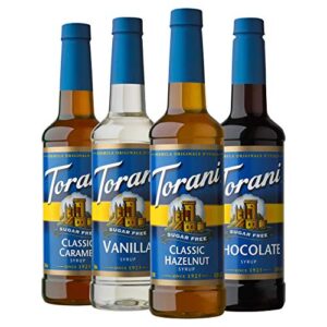 torani sugar free syrup, variety pack, 25.4 ounce (pack of 4)