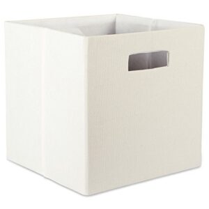 dii poly-cube storage collection hard sided, collapsible solid, large, off white