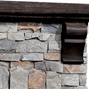 Classic Flame Pioneer Stone Electric Fireplace Mantel Package - Brushed Dark Pine, 18WM10400-I601