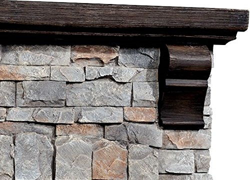 Classic Flame Pioneer Stone Electric Fireplace Mantel Package - Brushed Dark Pine, 18WM10400-I601