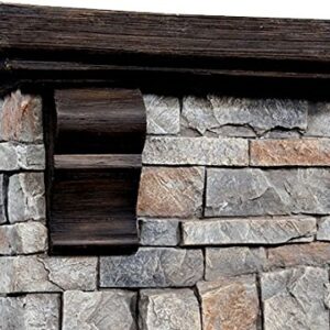 Classic Flame Pioneer Stone Electric Fireplace Mantel Package - Brushed Dark Pine, 18WM10400-I601