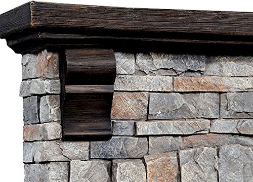 Classic Flame Pioneer Stone Electric Fireplace Mantel Package - Brushed Dark Pine, 18WM10400-I601