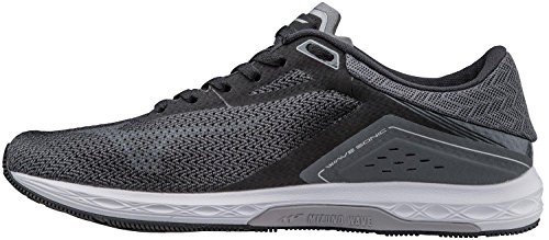 Mizuno Women's Wave Sonic Running-Shoes, Black/Iron Gate/Silver, 9.5 B US