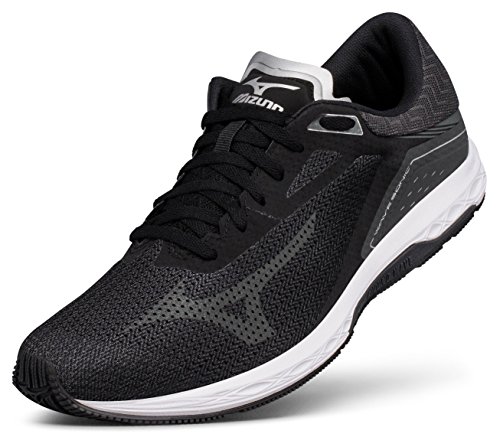 Mizuno Women's Wave Sonic Running-Shoes, Black/Iron Gate/Silver, 9.5 B US