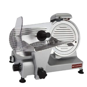 BESWOOD 9" Premium Chromium-plated Steel Blade Electric Deli Meat Cheese Food Slicer Commercial and for Home Use 240W BESWOOD220