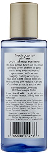 Neutrogena Oil - free Eye Makeup Remover, 3.8 Fluid Ounce (Pack of 2)