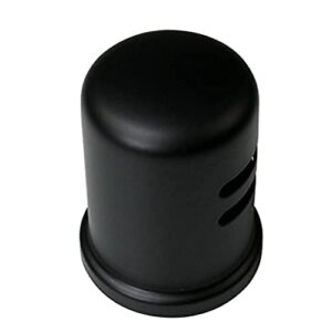 westbrass r201-1-62 1-3/4" x 2-3/4" solid brass air gap cap only, skirted, 1-pack, matte black