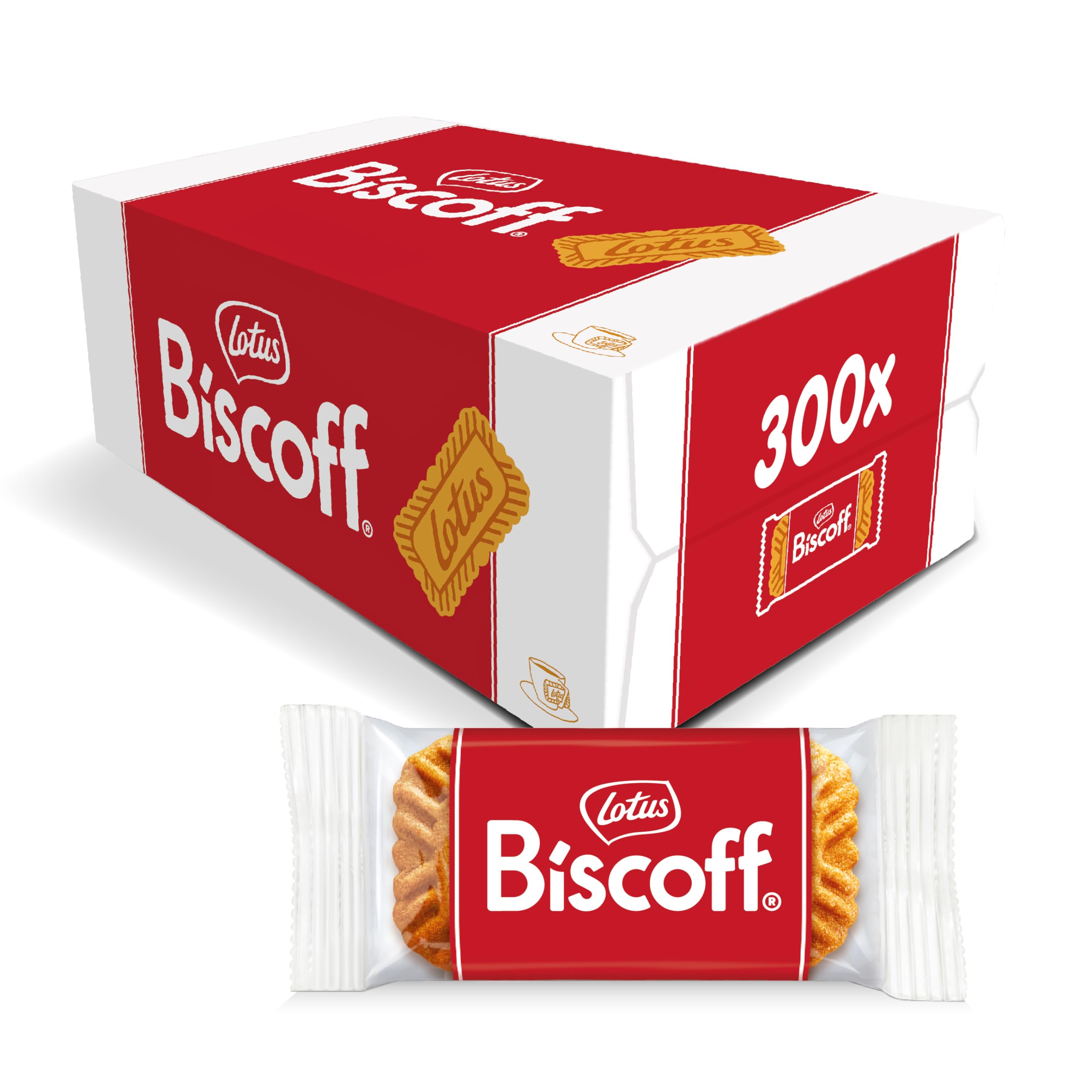 Lotus Biscoff Cookies – Caramelized Biscuit Cookies – 300 Cookies Individually Wrapped – Vegan,0.2 Ounce (Pack of 300)