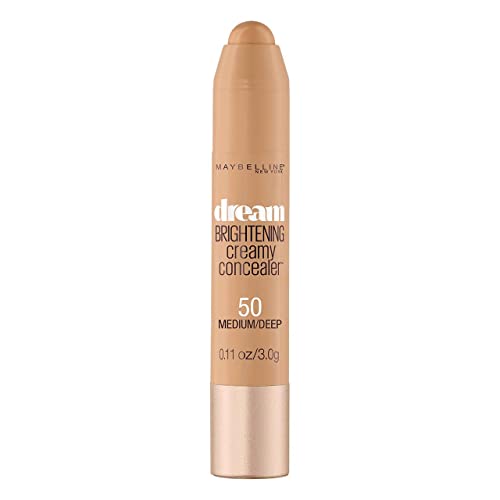 Maybelline Dream Brightening Creamy Concealer, 50 Medium Deep (Pack of 2)