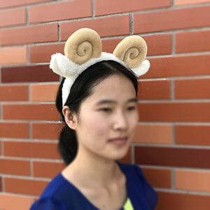 Sheep Hair Bands Cute Plush Ear Men Goat Horn Animal Cartoon Show Christmas Card Issuers Headdress Playground