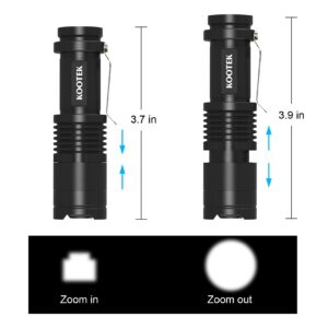 Kootek Mini LED Flashlights Pocket Pen Flashlight 5 Pack Ultra Bright 300 Lumens Handheld Flashlights Adjustable Focus Small for Kids Child Camping Cycling Hiking Emergency Torch Light