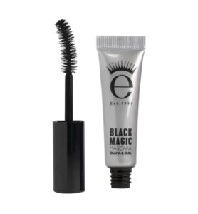 eyeko black magic mascara travel size - intense black - for volume & length - nourishing with keratin & shea butter 4ml