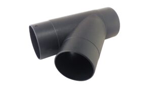 4 inch 3 way y connector with 3-15/16 inch od and 3-11/16 inch id openings abs plastic for dust collector systems 73453