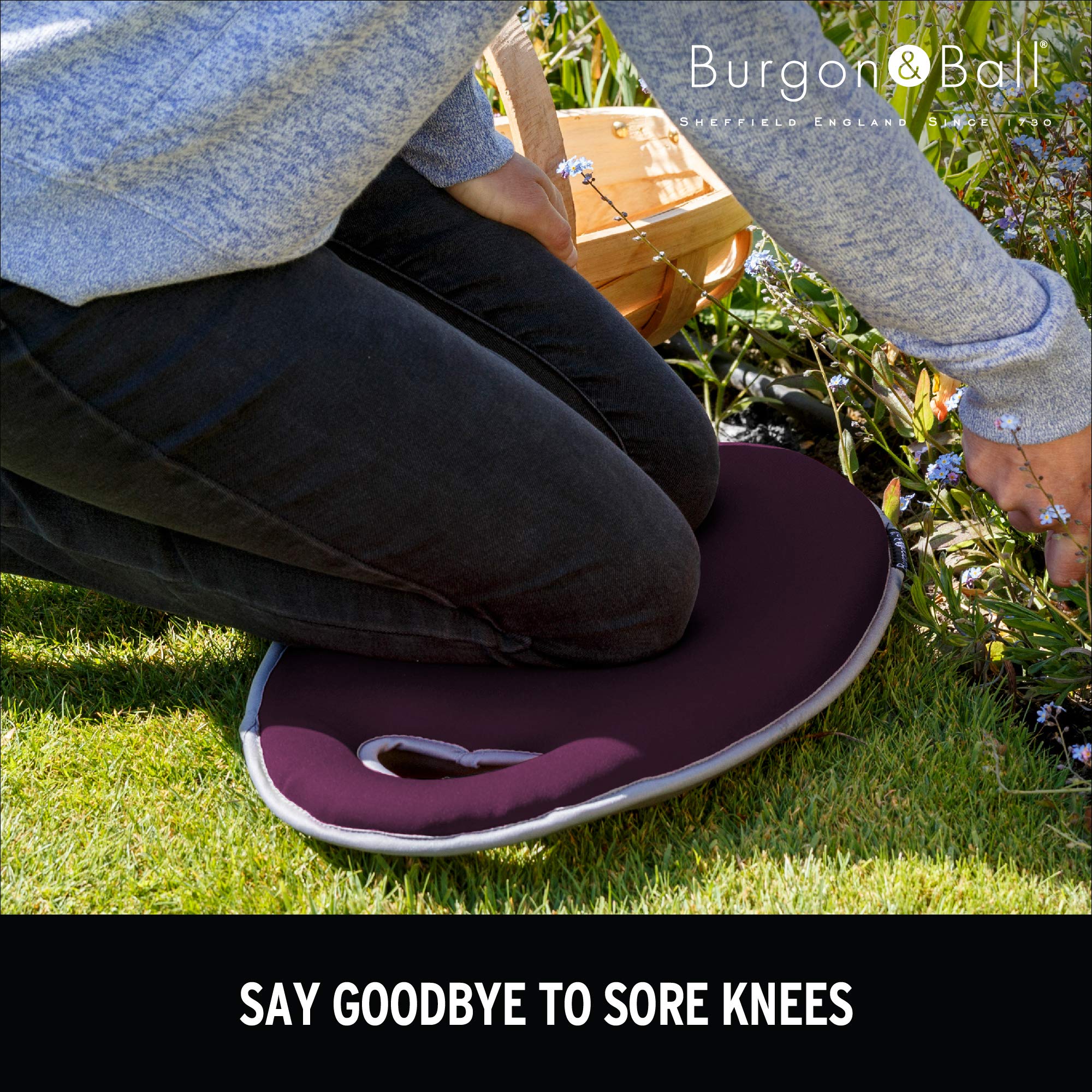 Burgon & Ball Plum Kneelo GKN Ultra-Cushion Kneeler/Gardening Knee Pad