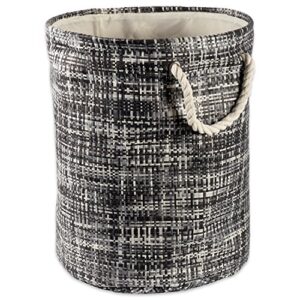 dii woven paper storage bin, tweed, black, medium