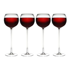 set of 4 long stemmed wine glass's