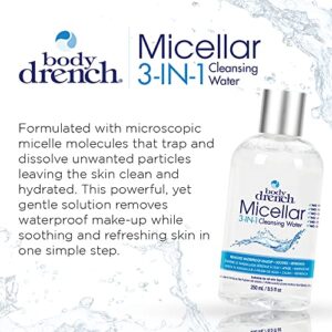 Body Drench Micellar 3-In-1 Cleansing Water – Removes Waterproof Makeup, 8.5 fl oz