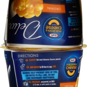 Kraft Deluxe Original Easy Microwavable Macaroni and Cheese Cups (4 ct Pack, 2.39 oz Cups)