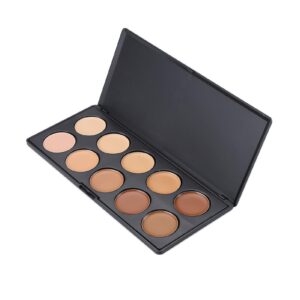 Vodisa 10 Colour Makeup Contour Palette-Cream Concealer Kit- Blemish Face Contouring Highlighter Palette- Sleek Cosmetics Professional Base Foundation Beauty Make up Cream Makeup Blemish Pallet