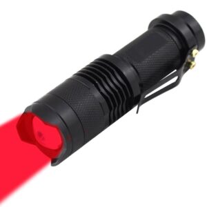 WAYLLSHINE High Power 1 Mode Red LED Flashlight, Single Mode Red Flashlight, Red Light Flashlight Red Light Torch for Astronomy, Aviation, Night Observation