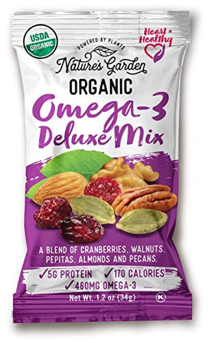 Nature's Garden Organic Trail Mix Snack Packs, Multi Pack 1.2 oz - Pack of 24 (Total 28.8 oz)