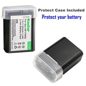 Kastar Battery (1-Pack) for Sony NP-FW50 BC-VW1 BC-TRW and Sony Alpha 7 a7 a7R a3000 a5000 a6000 NEX-3 3N NEX-5 5N 5R 5T NEX-6 NEX-7 NEX-C3 NEX-F3 SLT-A33 A35 A37 A55V DSC-RX10 Cameras