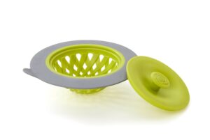 full circle sinksational sink strainer with stopper, green