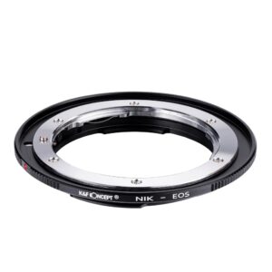 K&F Concept Lens Mount Adapter Compatible for Nikon Nikkor F/AF AI AI-S Lens to Canon EOS EF EF-S Mount Cameras