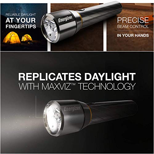 Energizer Vision HD Extra Performance LED Flashlight with Digital Focus, Durable and Bright Flashlight for Hurricane Supplies and Camping Gear, Flash Light with AA Batteries Included, Pack of 1